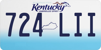 KY license plate 724LII