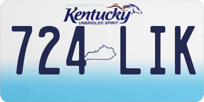 KY license plate 724LIK