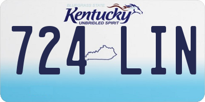 KY license plate 724LIN