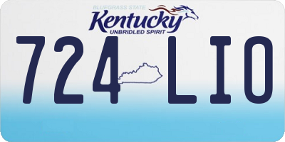 KY license plate 724LIO