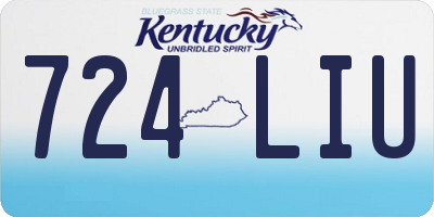 KY license plate 724LIU
