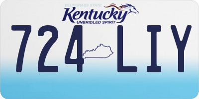 KY license plate 724LIY