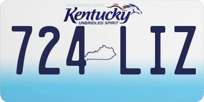 KY license plate 724LIZ