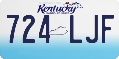 KY license plate 724LJF