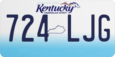 KY license plate 724LJG