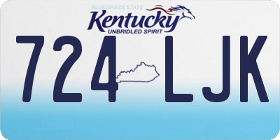KY license plate 724LJK