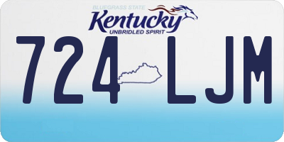 KY license plate 724LJM