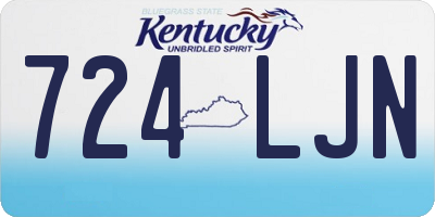 KY license plate 724LJN