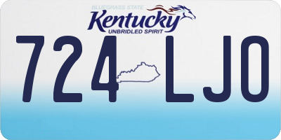 KY license plate 724LJO