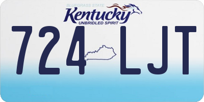 KY license plate 724LJT