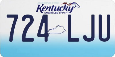 KY license plate 724LJU