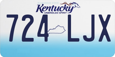 KY license plate 724LJX