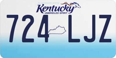 KY license plate 724LJZ