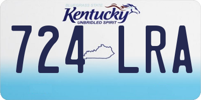 KY license plate 724LRA