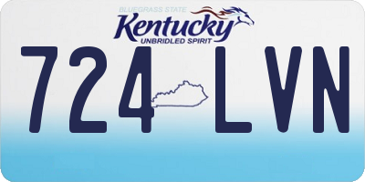 KY license plate 724LVN