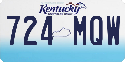 KY license plate 724MQW