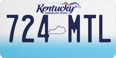 KY license plate 724MTL