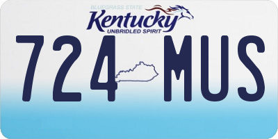 KY license plate 724MUS