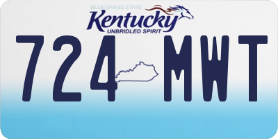 KY license plate 724MWT