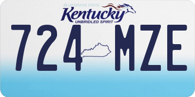 KY license plate 724MZE
