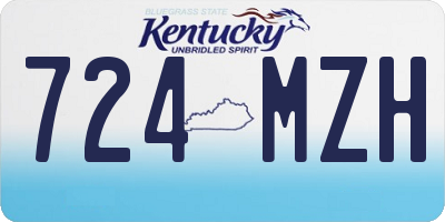 KY license plate 724MZH