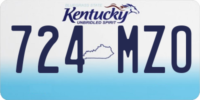 KY license plate 724MZO