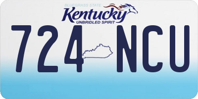 KY license plate 724NCU