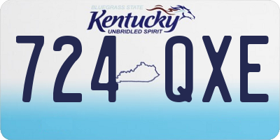 KY license plate 724QXE
