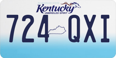 KY license plate 724QXI