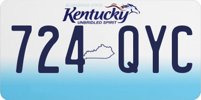 KY license plate 724QYC