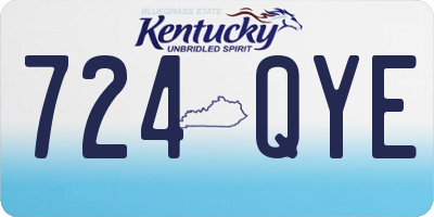 KY license plate 724QYE
