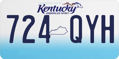 KY license plate 724QYH