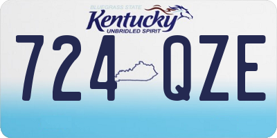 KY license plate 724QZE
