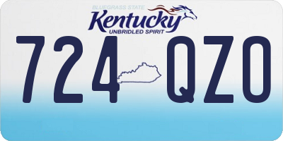 KY license plate 724QZO