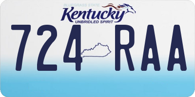 KY license plate 724RAA