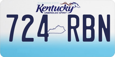 KY license plate 724RBN