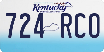 KY license plate 724RCO