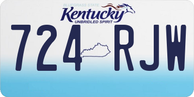 KY license plate 724RJW