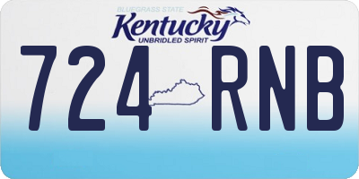 KY license plate 724RNB