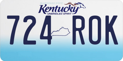 KY license plate 724ROK