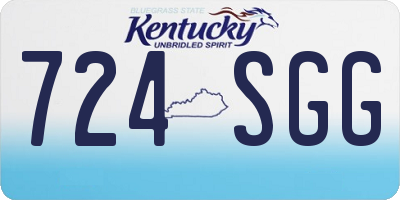 KY license plate 724SGG