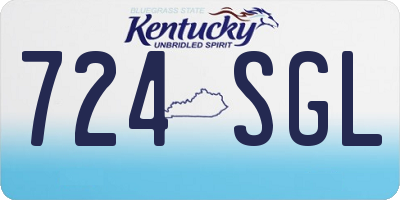KY license plate 724SGL