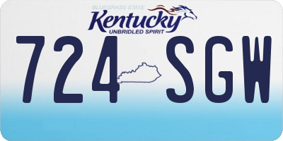 KY license plate 724SGW