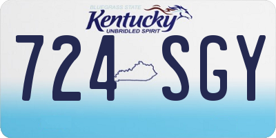 KY license plate 724SGY