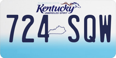KY license plate 724SQW