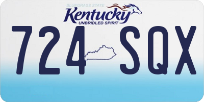 KY license plate 724SQX