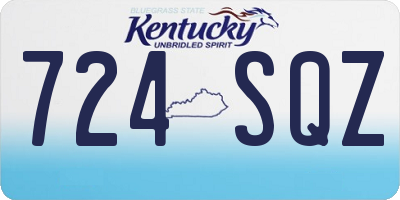 KY license plate 724SQZ