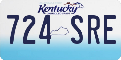 KY license plate 724SRE
