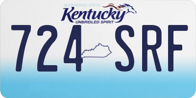 KY license plate 724SRF