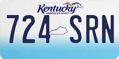 KY license plate 724SRN